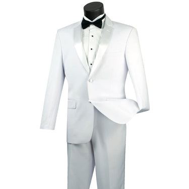Vinci White Regular Fit 2 Piece Tuxedo - T-900