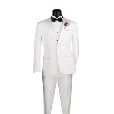 Vinci White Slim Fit 2 Piece Tuxedo - T-SC900