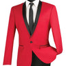 Vinci Red Slim Fit 2 Piece Tuxedo - T-SS