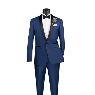 Vinci Blue Slim Fit 2 Piece Tuxedo - T-SS