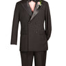 Vinci Black Regular Fit Double Breasted Tuxedo - TDB-900