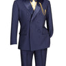 Vinci Navy Regular Fit Double Breasted Tuxedo - TMDB-1