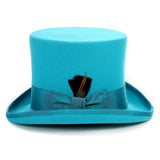 Ferrecci Wool Felt Top Hat in Turquoise