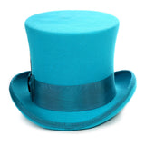 Ferrecci Wool Felt Top Hat in Turquoise