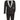 Vinci Black Slim Fit 2 Piece Tuxedo - TSS-2