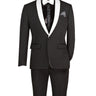 Vinci Black Slim Fit 2 Piece Tuxedo - TSS-2