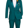 Vinci Teal Slim Fit 2 Piece Tuxedo - TSS-2