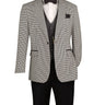 Vinci Black Modern Fit 3 Piece Tuxedo - TVMHT-4