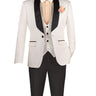 Vinci White Slim Fit 3 Piece Tuxedo - TVSJ-1