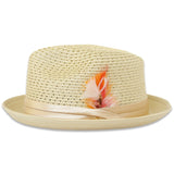 Ferrecci Castor in Tan Crushable Straw Fedora