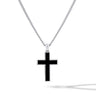 Stone Cross Pendant - Black Onyx in #color_