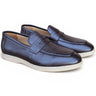 Carrucci Shoes Tumble Calfskin Penny Loafer in Brown #color_ Brown