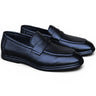 Carrucci Shoes Tumble Calfskin Penny Loafer in Black #color_ Black