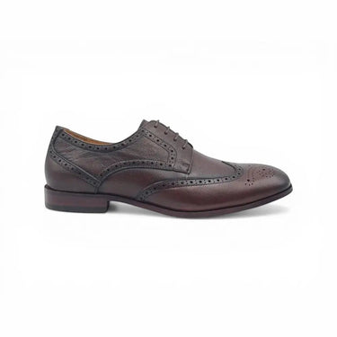 Carrucci Shoes Tumbled Leather Blucher Oxford in Chestnut