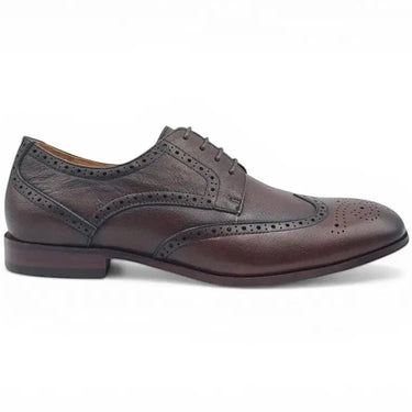 Carrucci Shoes Tumbled Leather Blucher Oxford in Chestnut
