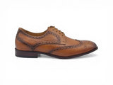 Carrucci Shoes Tumbled Leather Blucher Oxford in Cognac