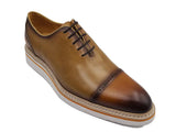 Carrucci Shoes Two Tone Cap Toe Calfskin Oxford