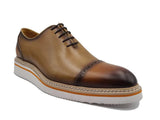 Carrucci Shoes Two Tone Cap Toe Calfskin Oxford