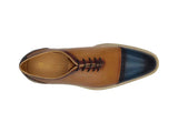 Carrucci Shoes Two Tone Cap Toe Calfskin Oxford