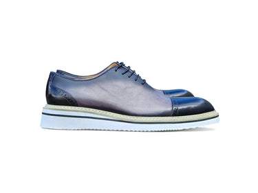 Carrucci Shoes Two Tone Cap Toe Calfskin Oxford