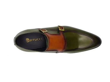 Carrucci Shoes Two Tone Monk Strap Buckle Loafer