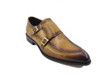 Carrucci Shoes Two Tone Monk Strap Buckle Loafer