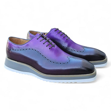 Carrucci Shoes Two Tone Oxford Lightweight Dress Shoe in Purple