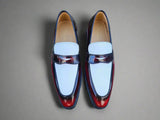 Carrucci Shoes Two Tone Patent Leather Penny Loafer