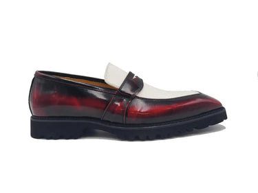 Carrucci Shoes Two Tone Patent Leather Penny Loafer