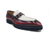 Carrucci Shoes Two Tone Patent Leather Penny Loafer