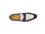 Carrucci Shoes Two Tone Patent Leather Penny Loafer