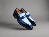 Carrucci Shoes Two Tone Patent Leather Penny Loafer
