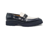 Carrucci Shoes Two Tone Patent Leather Penny Loafer