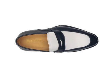 Carrucci Shoes Two Tone Patent Leather Penny Loafer
