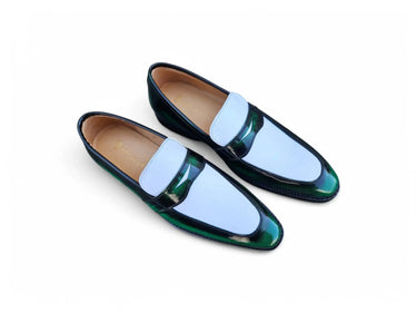 Carrucci Shoes Two Tone Patent Leather Penny Loafer