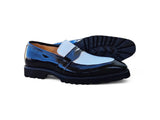 Carrucci Shoes Two Tone Patent Leather Penny Loafer