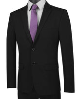 Vinci 2 Piece Ultra Slim Fit Suit in Black - USDX-1