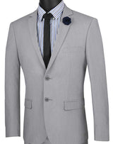 Vinci Gray Ultra Slim Fit 2 Piece Suit - USDX-1
