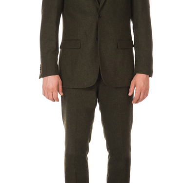 Bradford Hunter Green Slim Fit 3 Piece Tweed Suit