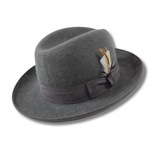 Ferrecci Godfather in Charcoal Australian Wool Felt Homburg