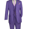 Vinci Purple Regular Fit 3 Piece Suit - V2RK-4