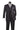 Vinci Black Regular Fit 3 Piece Suit - V2RS-7
