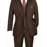 Vinci Brown Regular Fit 3 Piece Suit - V2RS-7