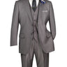 Vinci Medium Gray Regular Fit 3 Piece Suit - V2RS-7