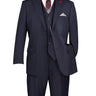 Vinci Navy Regular Fit 3 Piece Suit - V2RS-7