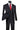 Vinci Black Regular Fit 3 Piece Suit - V2RS-9