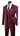 Vinci Burgundy Regular Fit 3 Piece Suit - F-V2RS9
