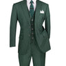 Vinci Hunter Green Regular Fit 3 Piece Suit - F-V2RS9