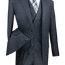 Vinci Charcoal Regular Fit 3 Piece Suit - V2RW-13