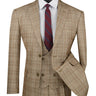 Vinci Camel Regular Fit 3 Piece Suit - V2RW-7
